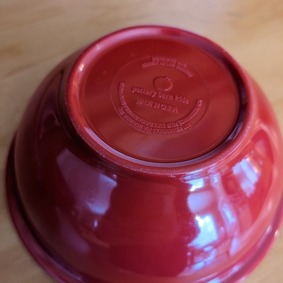 Pottery Barn Kids Nesting Mixing Bowls RED Melamine Pretend Play Kitchen AGES 3+ - Picture 3 of 3